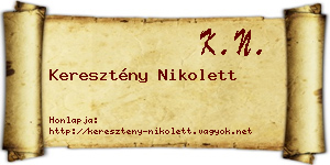 Keresztény Nikolett névjegykártya