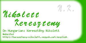nikolett kereszteny business card